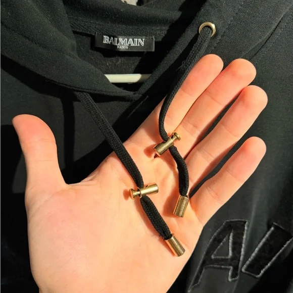 NWT Balmain Black Zippered Sweatshirt - Picture 3 of 6